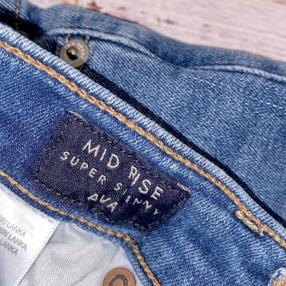 Lucky Brand jeans mid rise super skinny Ava raw hem size 6/28 ankle fit - Picture 6 of 9